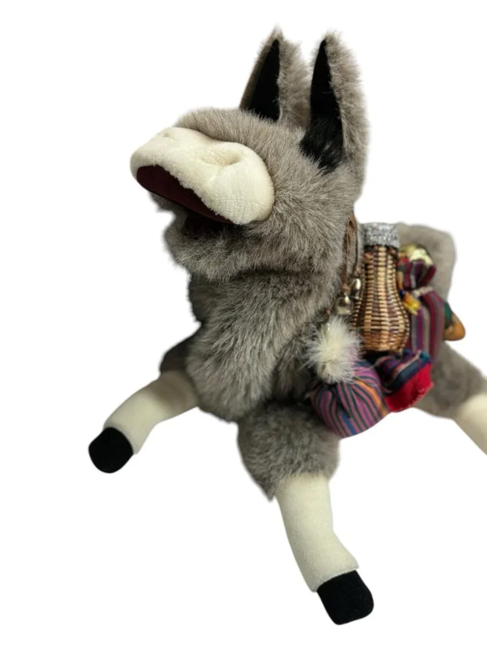 VTG Puppet Safari Large Full Body Mijas Donkey Hand Stage  Plush Latin Made USA